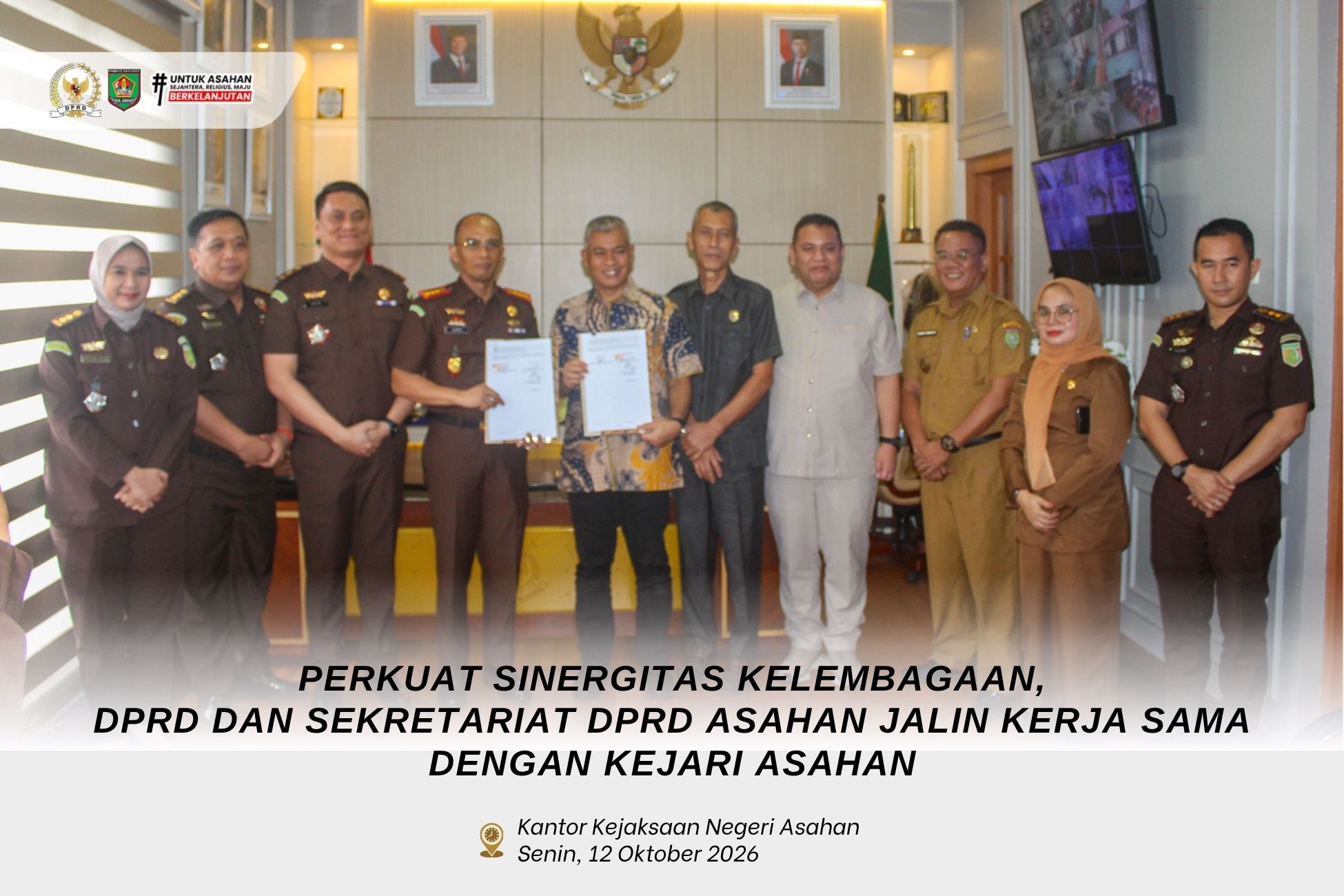 PERKUAT SINERGITAS KELEMBAGAAN, DPRD DAN SEKRETARIAT DPRD ASAHAN JALIN KERJA SAMA DENGAN KEJARI ASAHAN